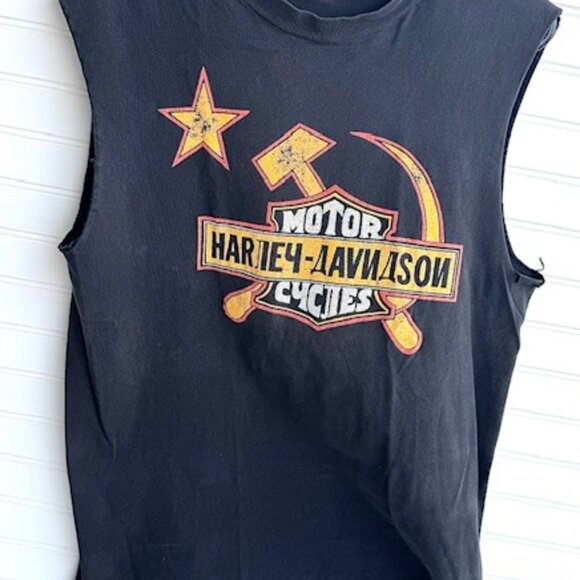 VINTAGE HARLEY DAVIDSON 90's RARE SIBERIA RUSSIA TEE SHIRT SIZE M - Picture 2 of 7